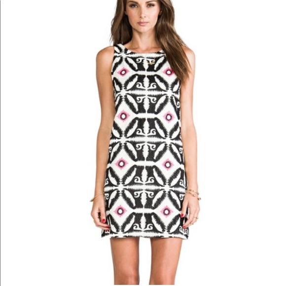 Mara Hoffman Dresses & Skirts - Mara Hoffman embroidered shift dress in black and pink - SUMMER SALE!